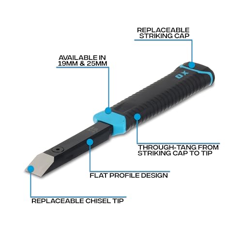 OX Pro 3/4" Replaceable Tip Wood Chisel with Holster - Framing Chisel Set