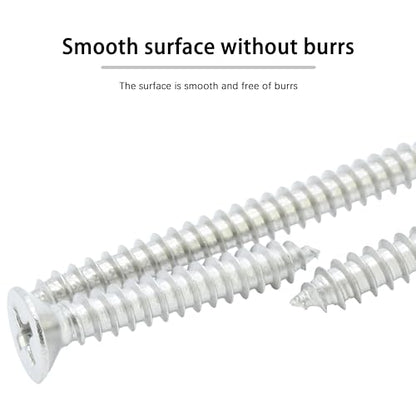 #10 × 1-1/2" Flat Head Phillips Wood Screw, Flat Head Self Tapping Screw Sheet Metal Screws Wood Screws, Stainless Steel 304 (18-8), 10 × 1-1/2-Inch, 50Pcs - color: Stainless Steel Screws, size: #10 x 1-1/2"
