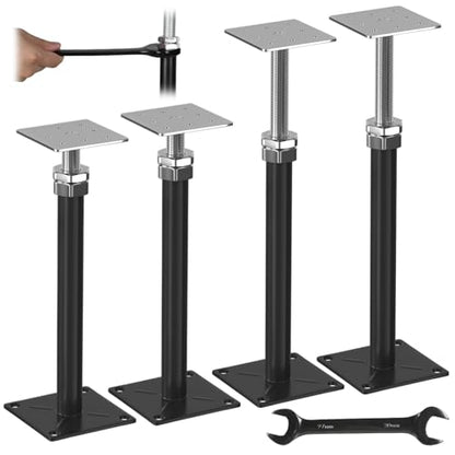 4-Pack 11-16 in House Joist Jacks for Leveling and Lifting, Black - color: Black, size: 11-16 in