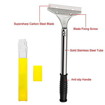 Mudder 4 Inch Razor Blade Scraper Tool Floor Wallpaper Paint, Black, 3 Pcs - color: Black