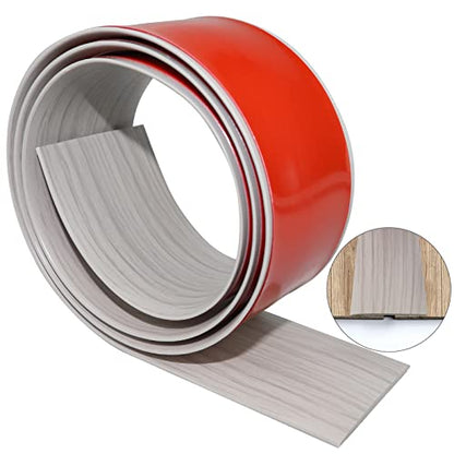 LSGCQ Vinyl Floor Transition Strip Self Adhesive 1.57" Wide, Wood Grain - color: Grey Wood Grain, size: 4cm, 3.28FT