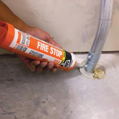 DAP 18806 Fire Stop Sealant, 10.1 oz, Limestone Gray