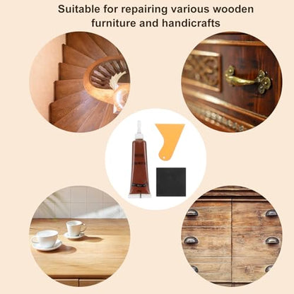 uxcell Wood Repair Kit,4Pcs Touch Up Filler Wood,Apple Wood - color: Apple Wood