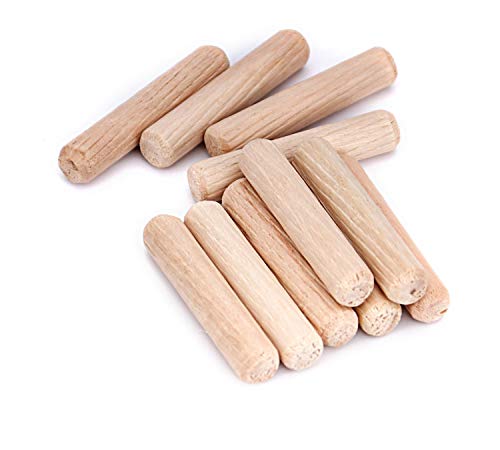ZOENHOU 1000 PCS 5/16" x 1 1/2" Wooden Dowel Pins, Straight Dowel Rods Made of Hard Wood, Fluted Wood Dowel Plugs with Beveled Ends Tapered for Easy Insertion, Accessory Kit for Woodworking Furniture - size: 5/16" x 1 1/2"