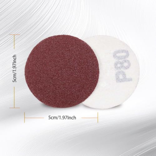 SPEEDWOX 100PCS 2" 80 Grit Sanding Discs, Hook and Loop No Hole Sandpaper - style: 80 Grit