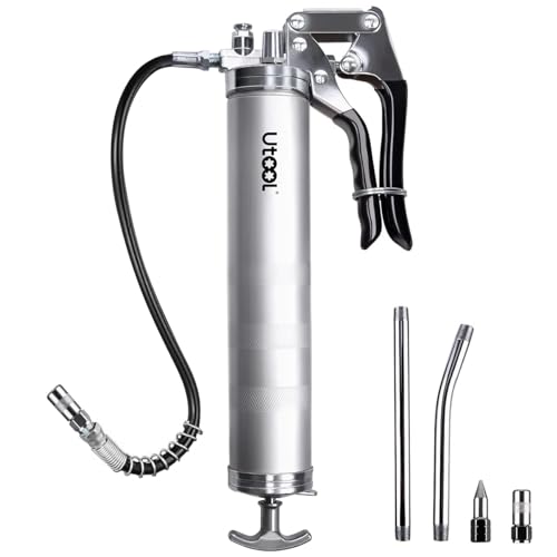 UTOOL 8000 PSI Heavy Duty Pistol Grip Grease Gun Kit, 14 oz Capacity - size: 8PCS