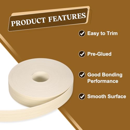 uxcell 1-3/8 Inchx25ft Wood Veneer Edge Banding Pre-Glued Flexible - size: 1-3/8 Inch x 25ft