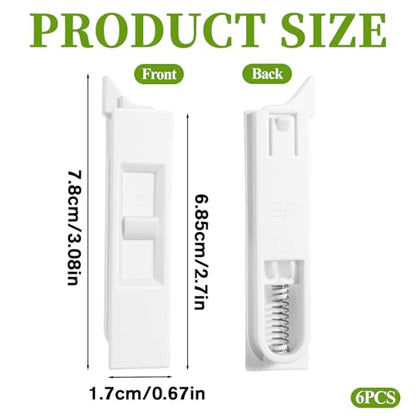 6 PCS Window Latch Replacement, White Window Tilt Latch Vinyl Spring Sliding Windows Latch Lock Snap in Windows Locks for Home Window Accessories Parts