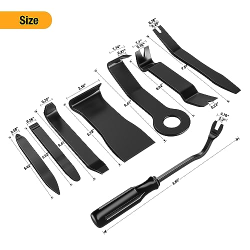 GOOACC 8PCS Auto Trim Scratch Removal Tool - color: Black, size: 8PCS Trim Removal