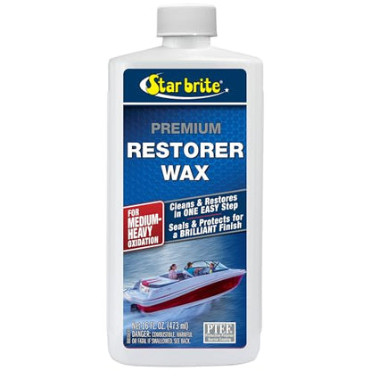 STAR BRITE Premium Restorer Wax for Medium to Heavy Oxidation - style: 16 Ounce