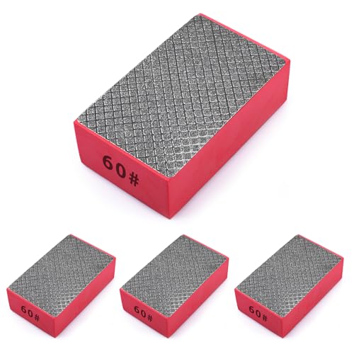 4pcs Diamond Hand Polishing Pads for Ceramic Tile Glass Grinding,Sanding Blocks Polishing 60# - size: 4PCS-60#