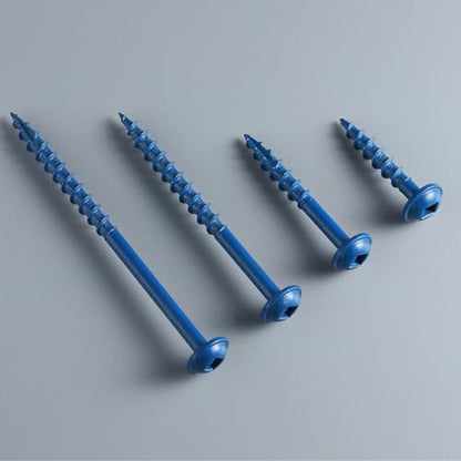 Pocket Hole Screws 1 Inch, 150Pcs, Anti-Rust Blue Coated Pocket Screws #8 x 1, Exterior Wood Screws, Coarse Thread, Washer Head Square Drive, Self-Tapping Tip, with Drive Bit - size: #8 x 1"