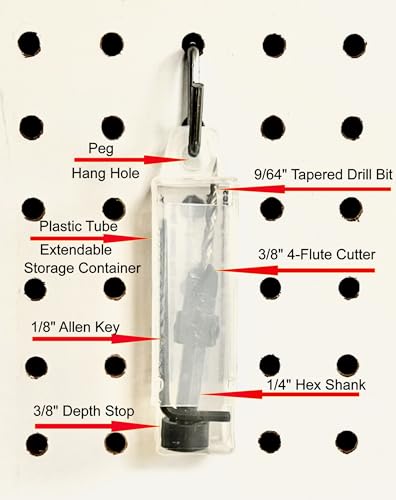 FTG USA #6 (9/64") Countersink Drill Bit for Wood with Tapered Drill Bits - size: #6, style: with Depth Stop