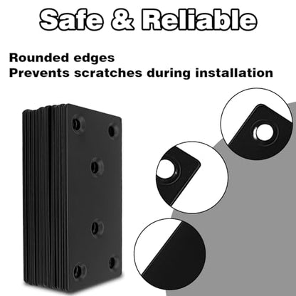 35‑Pack Flat Metal Brackets, 3.12" 304 Stainless Steel Brackets - size: 35PCS-3.15'' Flat Plates