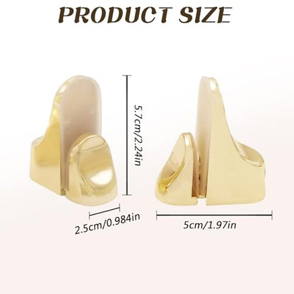 2-Pack Glass Clamp, Cucumis Adjustable Bright Zinc Alloy Glass Clip Clamp for Shower, Bathroom, Kitchen & Staircase Handrail (Gold)