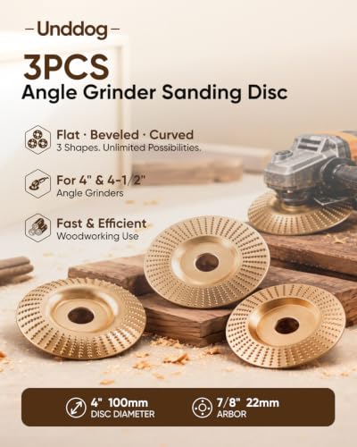 3PCS Tungsten Carbide Wheel, Angle Grinder Wood Carving Disc (Mixed)