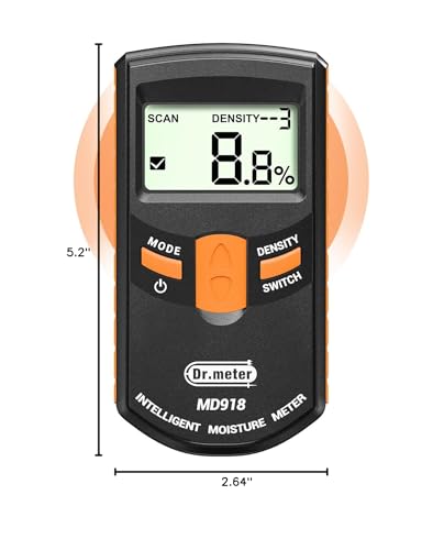 Dr.meter Pinless Wood Moisture Meter for Drywall Non-Destructive
