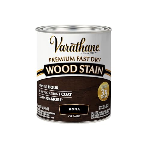 Varathane Premium Fast Dry Kona Wood Stain - color: Kona, size: 1 Quart (Pack of 1)
