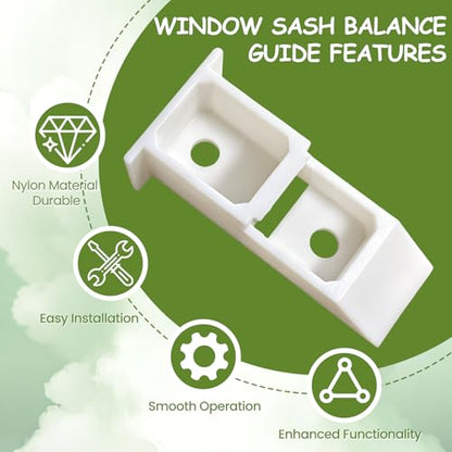 10 Pack, Window Balance Top Guide Replacement, White
