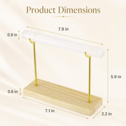 Selenite Bracelet Holder Display Stand, 7.9 x 2.2 x 5.9 in
