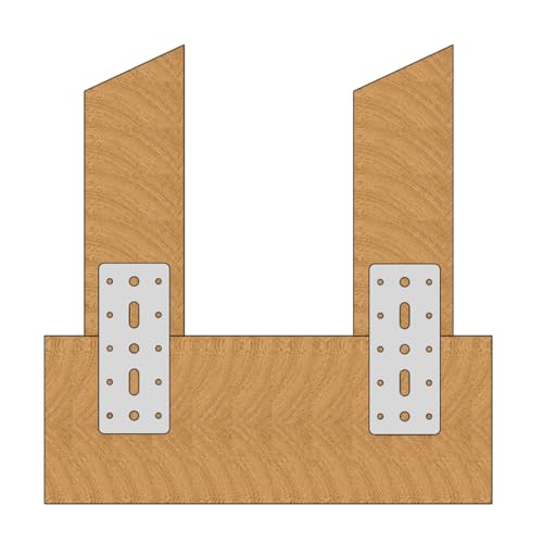 4 PCS 6"X2.5" Straight Steel Flat Plate,Heavy Duty Mending Plate Joining Brackets, Connecting Brackets, I Strap Metal Plate. Fit 4x4,6x6 for Repair House,Furniture,Straight Flat Plate for tress - size: 6"x2.5"