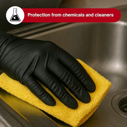 Angelus Nitrile Disposable Gloves – HEAVY DUTY 6 Mil Thickness – Industrial-Grade, Latex-Free – Box of 100 - size: Small
