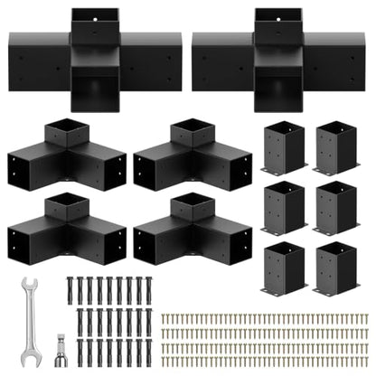 Pergola Bracket kit for 4"x 4" (Inner 3.5" X 3.5") Lumber (12 pc)
