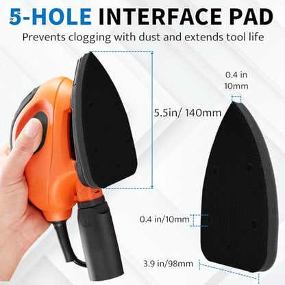 Mouse Foam Sanding Interface Pad 2Pcs 140mm*98mm 5 Holes - size: 140mm