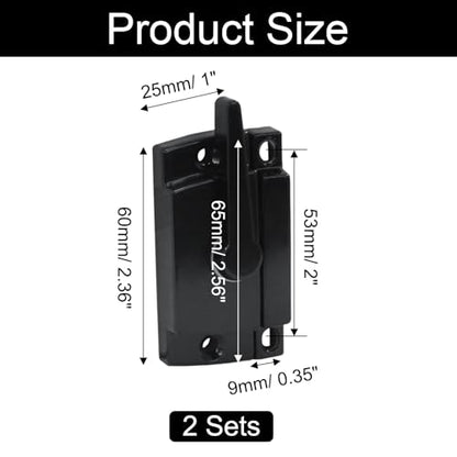 2 Pack Window Sash Lock, Cam Action, 2" Hole Center, Right Black - color: Right/ Black, size: 2 Pack