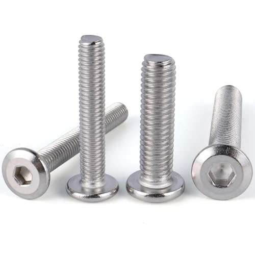 VGBUY M6-1.0 x 100 mm 15Pcs Flat Head Hex Socket Cap Screws Bolts,304 Stainless Steel 18-8,Full Thread,Hex Spanner Included (VG30118) - size: M6 x 100-15pcs