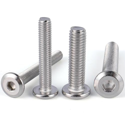 VGBUY M6-1.0 x 8 mm 100Pcs Flat Head Hex Socket Cap Screws Bolts,304 Stainless Steel 18-8,Full Thread,Hex Spanner Included (VG30101) - size: M6 x 8-100pcs