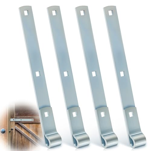 Yaocom 4 Pack 12" Zinc Strap Hinge Heavy Duty for Gate, Barn,Shed, Silver - color: Silver, size: 12 Inch