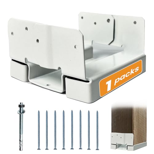 1PCS 6x6 Post Base for Concrete Heavy Duty White E-Coated - color: White, size: 6X6