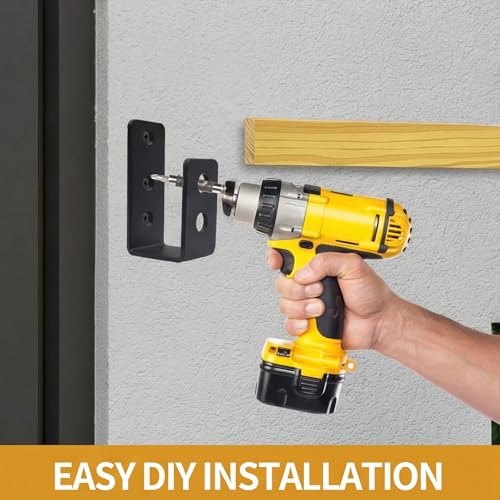 2x4 Door Barricade Brackets, 2 PcsDoor Hardware Brackets Fits 2x4 Bars, Door Security Barricade Bracketsset, for Home Barn Shed Garage Gate Bar Security Holder Doors Reinforcement,with Screws (2)