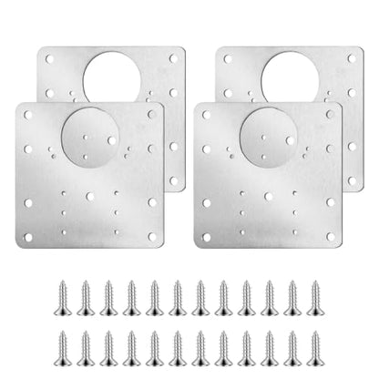 4Pcs Cabinet Door Repair Plate Kit Cabinet Hinge Repair Plate Kit