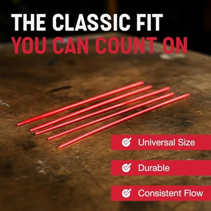 AUTOSTRAW 7 Inch Red Aerosol Can Replacement Straws, 100 Pack | Universal Spray Can Extension Tubes Compatible with Automotive Sprays, Lubricants & All USA Aerosol Cans - color: Red – 7 Inch – Bulk Pack (100 Count)