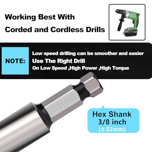 1-1/4" X 19.7" Auger Bit for Wood, 32x500mm Extra Long Auger Drill Bit - size: 1-1/4" (32mm)diameter, style: 19.7 inch / 500mm Length