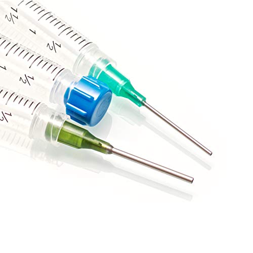 K1-3PK All-Purpose Industrial Syringe Kit - 1ml/3ml/10ml with 1" 14+18 Gauge Dispensing Tips, Syringe Caps and Tip Covers - style: 3 Pack