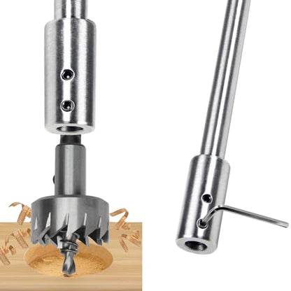 Utoolmart 7" Forstner Bit Extension (5-3/4" Drilling Depth) - 3/8" Collet - size: 7 Inch Extra Long for 3/8" Shank