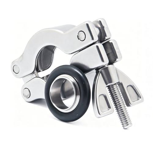 QiiMii KF16 SS304 Wing Nut Hinge Clamp with FKM O-Ring and SS304 Center Ring, 2 Pack - size: KF-16, style: 2 Pack