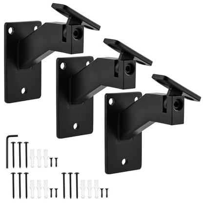 Adjustable Handrail Brackets, Heavy Duty Stair Railing Brackets for Staircase Banister, 3 Pack - size: 3 Pack