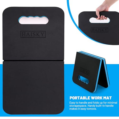 Foldable Extra Thick Kneeling pad, 1 Pack, Blue,20.4x11.8 in - color: Blue & Black