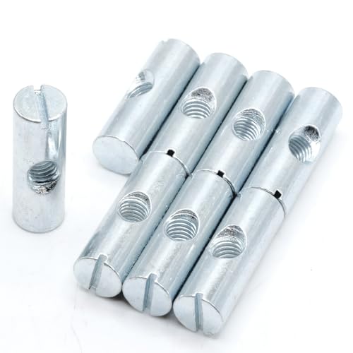 ReplacementScrews M6 x 30mm Cross Dowel Barrel Nuts with Centered Hole