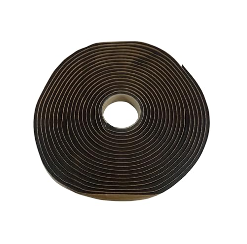 WRS 3/16" x 1/2" Double Sided Butyl Tape, Black, 25 Ft, for Weatherproofing - color: 3/16" x 1/2" - 25 Ft Roll, Black