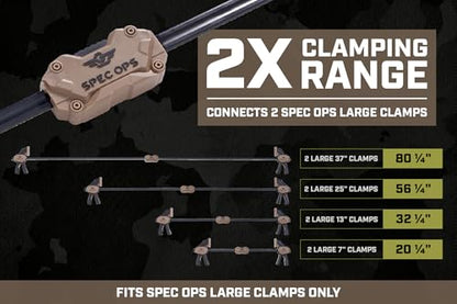 Spec Ops Tools Bar Clamps for Woodworking, Clamp Coupler, 2X Clamping Range Compatible with Spec Ops Large Series Bar Clamps, Pack of 1 - size: Clamp Coupler Pack of 1
