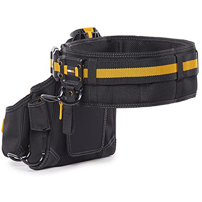 ToughBuilt ClipTech Series – 3-Piece Pro Framer Tool Belt Set, ClipTech™ Modular System with 2 Professional Pouches and Padded Belt, 1680D Heavy-Duty Construction (TB-CT-102-3P) - size: Pro Framer Rig (3 Piece)