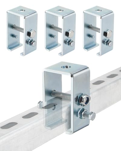 Upgrade 1-5/8" Channel Trolley Track Hanger Bracket, 4 Pack - style: 4 PCS
