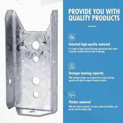 LukLoy 40 Pack 2x4 Brackets for Wood Rail(Screws Not Included) - style: Galvanized-40