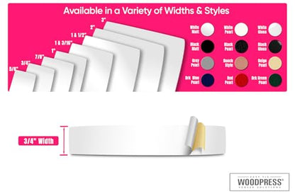 3/4" Matt White Peel & Stick Melamine Edge Banding, 25 ft - size: 3/4 inch