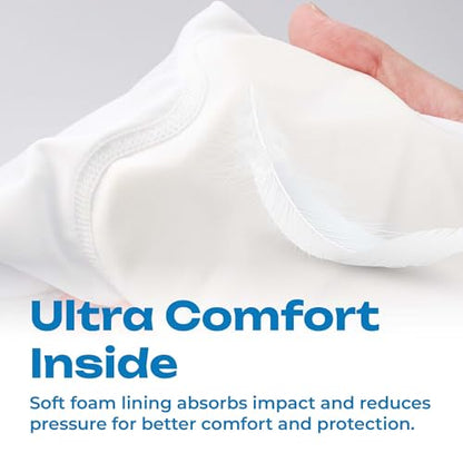 LP IM710 Shield Padded Compression Leg Sleeve for Men & Women - color: White, size: Small